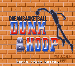 Dream Basketball - Dunk & Hoop (Japan) Title Screen